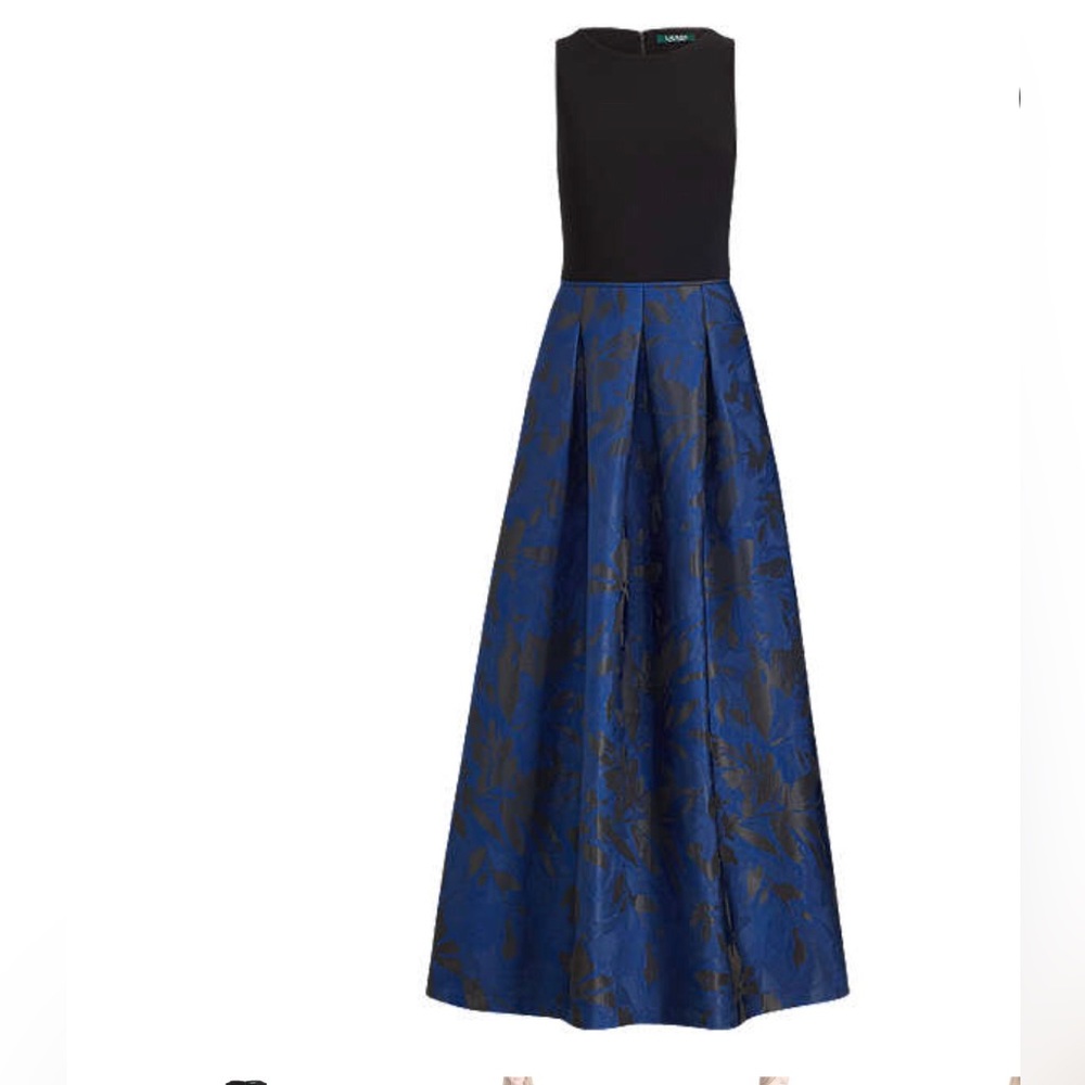 NWT LAUREN RALPH LAUREN LRL WOMENS LEYDENA EVENING FLORAL DRESS/ GOWN Size 8 - Picture 2 of 15